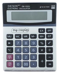 Калькулятор настольный 12 разрядный DM 1200V двойное питание Кнр