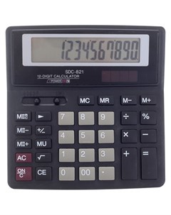 Калькулятор настольный 12 разрядный SDC 821 двойное питание Кнр