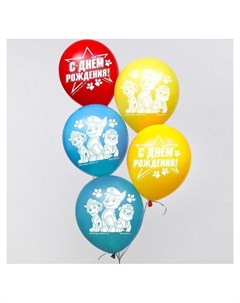 Воздушные шары С днем рождения щенячий патруль Набор 5 шт 12 дюйм Paw patrol