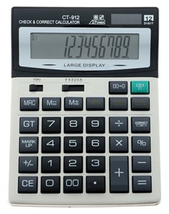 Калькулятор настольный 12 разрядный CT 912 двойное питание большой Кнр