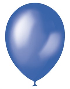 Шар латексный 12 металлик набор 100 шт цвет голубой Latex occidental
