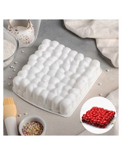 Форма для муссовых десертов и выпечки Пузыри 18 5 4 5 см цвет белый Доляна