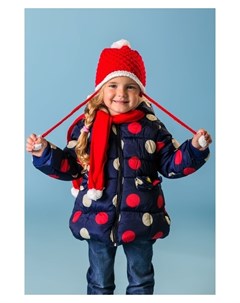 Комплект для девочки Шапка шарф размер 50 цвет красный Nnb