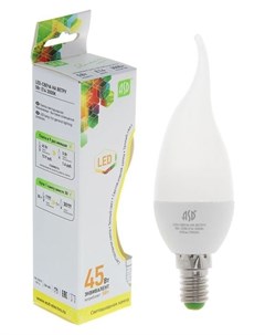 Лампа светодиодная Led свеча НА ветру standard е14 5 Вт 230 В 3000 К 450 Лм Asd