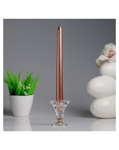 Свеча античная 2 3х 25 см лакированная нежно розовый металлик Nnb