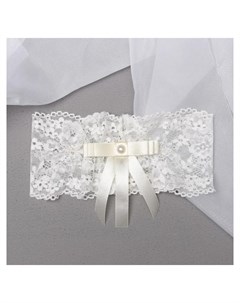Подвязка для невесты Венчание белая Nnb