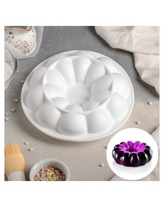 Форма для муссовых десертов и выпечки Цветок 21 7 см цвет белый Доляна