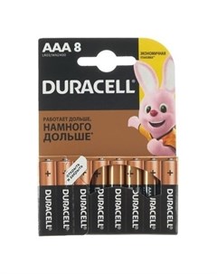 Батарейка алкалиновая Basic Aaa Lr03 8bl 1 5в блистер 8 шт Duracell