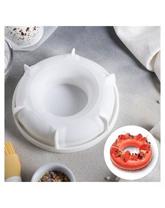 Форма для муссовых десертов и выпечки Пончик 17 3 4 3 см цвет белый Доляна