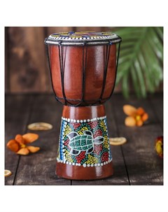 Музыкальный инструмент Барабан джембе разноцветный 13x13x24 см Nnb