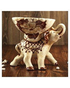 Конфетница Слон под шамот Керамика ручной работы