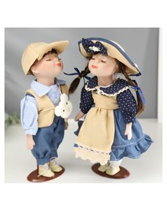 Кукла коллекционная парочка поцелуй набор 2 шт Слава и света 30 см Nnb