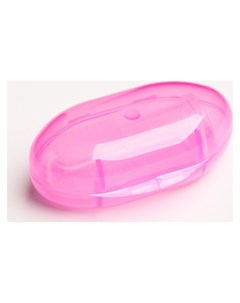 Зубная щётка детская силиконовая на палец в контейнере от 0 мес цвет розовый Крошка я