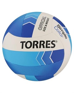 Мяч волейбольный Simple Color размер 5 синтетическая кожа Тпу машинная сшивка бутиловая камера бел Torres
