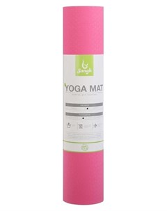 Коврик для йоги 183 х 61 х 0 6 см Цвет розовый Sangh