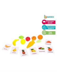 Развивающий набор Фрукты и овощи с карточками по методике г домана Iq-zabiaka