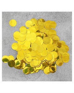 Наполнитель для шара Конфетти круг 1 5 см фольга цвет золотой 10 г Nnb