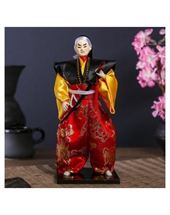 Кукла коллекционная Воин в ярком кимоно с саблей 30х12 5х12 5 см Nnb