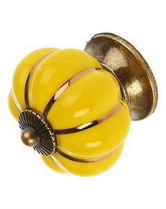 Ручка кнопка керамическая Ceramics 001 жёлтая Nnb