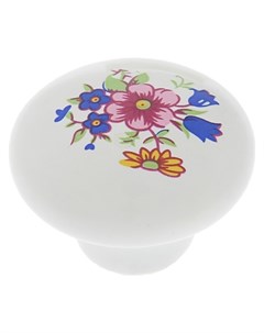Ручка кнопка Ceramics 017 керамическая белая Nnb