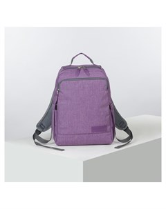 Рюкзак школьный отдел на молнии наружный карман цвет сиреневый Rise