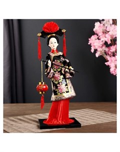 Кукла коллекционная Китаянка в национ платье с китайским фонариком 32х12 5х12 5 см Nnb