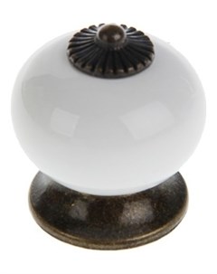 Ручка кнопка Ceramics 003 керамическая белая Nnb