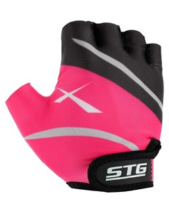 Перчатки велосипедные размер S цвет чёрный розовый Stg
