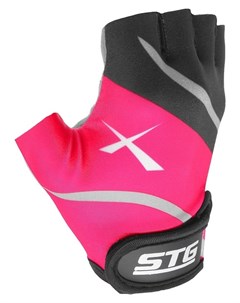Перчатки велосипедные размер M цвет чёрный розовый Stg