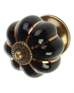 Ручка кнопка керамическая Ceramics 001 чёрная Nnb