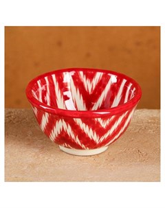 Пиала коньячная малая риштанская керамика атлас 8 5см цвет красный Шафран
