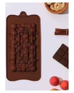 Форма для шоколада Воздушный 21 10 1 1 см цвет шоколадный Доляна