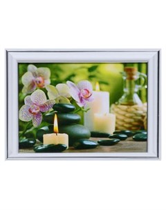 Картина Орхидеи и свечи 13х18 16х21 см Nnb