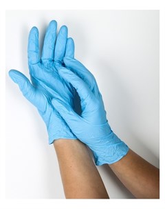 Набор перчаток хозяйственных нитрил размер M 10 шт 5 пар цвет голубой Доляна