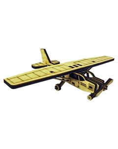 Деревянный конструктор Cборная модель Спортивный самолёт 18 деталей Altair