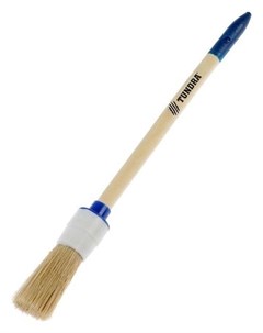 Кисть круглая натуральная щетина деревянная ручка 2 20 мм Tundra