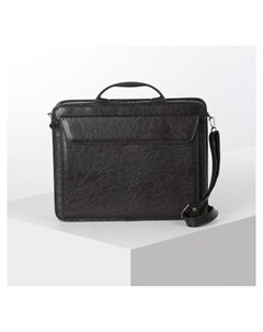 Сумка портфель мужская на молнии 3 отдела наружный карман длинный ремень цвет коричневый Алекс