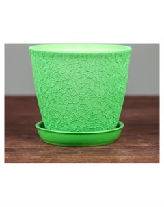 Горшок для цветов Глория шёлк зелёное 0 5 л Керамика ручной работы