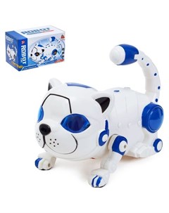 Игрушка робот Кошка работает от батареек световые и звуковые эффекты микс Кнр игрушки