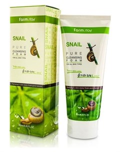 Очищающая пенка с муцином улитки Snail Pure Cleansing Foam Farmstay