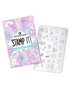 Трафареты для дизайна ногтей Stamp It Stampy Design Plate No01 Nails Just Wanna Have Fun Essence