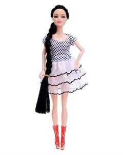 Кукла модель шарнирная Катя в платье Nnb