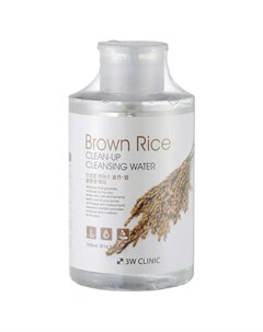 Очищающая вода для снятия макияжа с экстрактом риса Brown Rice Clean Up Cleansing Water 3w clinic