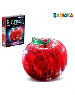 Пазл 3D кристаллический Яблоко 45 деталей 3 батерейки Zabiaka