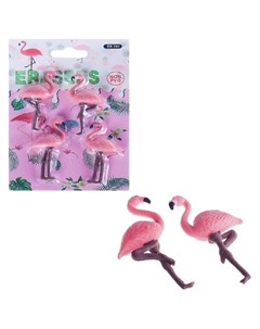 Набор ластиков фигурных 4 штуки Фламинго Кнр
