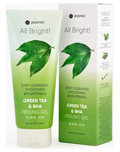 Пилинг скатка для лица с экстрактом зелёного чая и BHA All Bright Green tea and BHA peeling gel Jkosmec