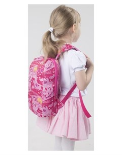 Рюкзак детский отдел на молнии 2 наружных кармана цвет розовый Зфтс