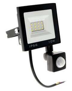 Прожектор светодиодный Luazon Lighting 10 Вт 900 Лм 4000к датчик движения Ip66 Luazon home