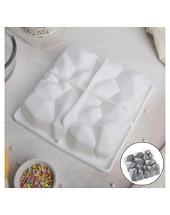Форма для муссовых десертов и выпечки Диамант 18 18 6 см цвет белый Доляна
