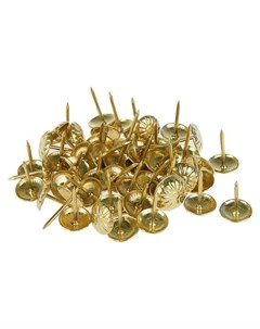 Гвозди декоративные 16 х 11 мм фактурные цвет золото в упаковке 100 шт Nnb